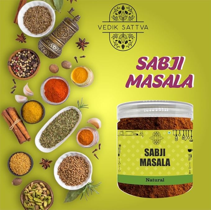 Vedik Sattva Natural Sabji Masala 8.82 OZ / 250 GM | Pack Of 1 Box