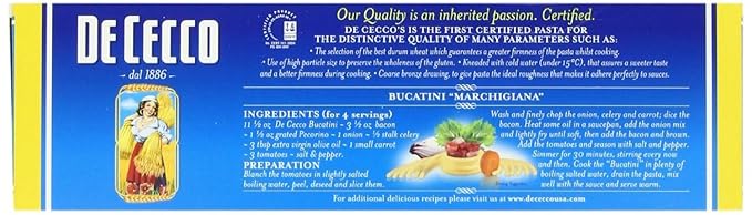 De Cecco Pasta Bucatini