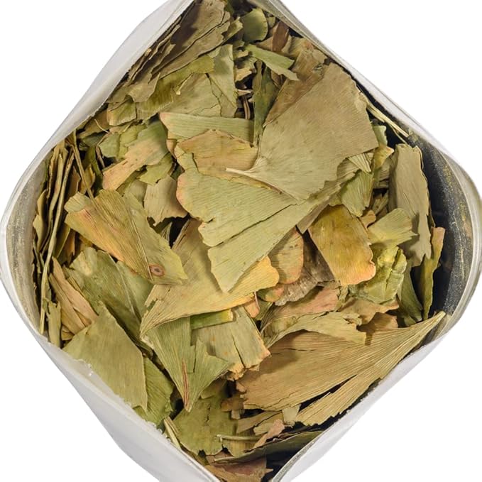 Siberian Green Ginkgo Biloba Cut and Sifted Loose Leaves 200g (7.06 oz) Tea with Sea Buckthorn Leaves