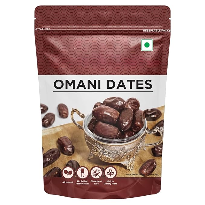Generic Premium Dates - Omani - Value Pack| Khajoor Or Khajur Dry Fruit | Healthy &amp Nutritious Snack | Rich in Protein &amp Vitamins | Natural Sweetner Fresh - 500 gm