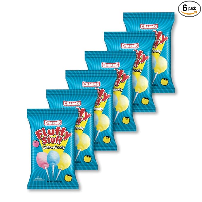 Fluffy Stuff Cotton Candy 2.5 oz bags Pack of 6