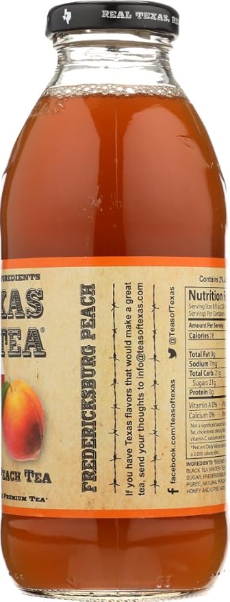 Texas Tea Fredericksburg Peach Tea 16 oz