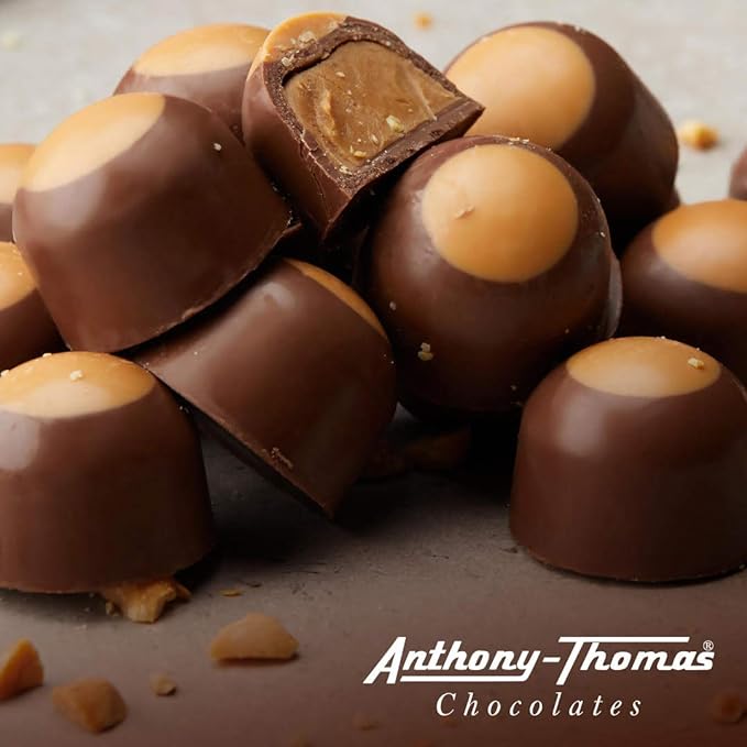Anthony Thomas Chocolates Pecan Dainties Milk Chocolate Soft Buttery Caramel Gift Box (10 Count Milk Chocolate)