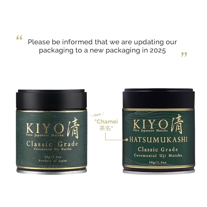 Kiyo Matcha Classic Grade Hatsumukashi Ceremonial Uji Matcha - Pure Japanese First Harvest Ceremonial Grade Matcha Green Tea Powder from Uji Japan (40g/1.41oz)