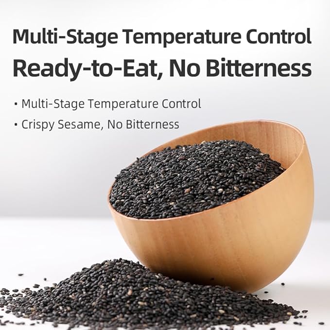 Roasted Black Sesame Seeds |crispy and delicious|Toasted Sesame Seeds|Ready-to-Eat (No Washing Needed)|PoetrySeptember Natural Farm-Fresh New Stock  Suitable For Baking Cooking | 600g / 1.3lb / 21