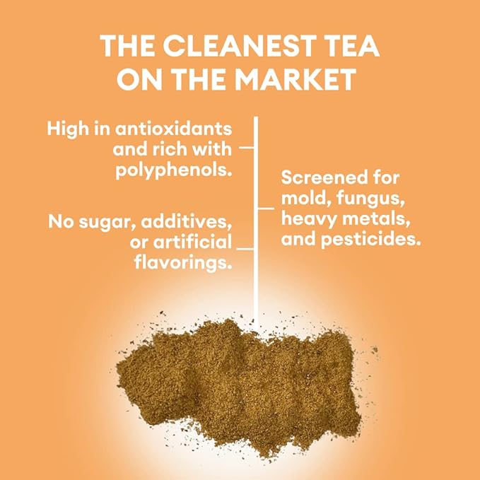 Cusa Tea &amp Coffee | Premium Instant Mango Black Tea With Real Fruit &amp Spices | Organic Leaves Drink Mix Packets | Hot or Iced Tea (30 Single Servings)