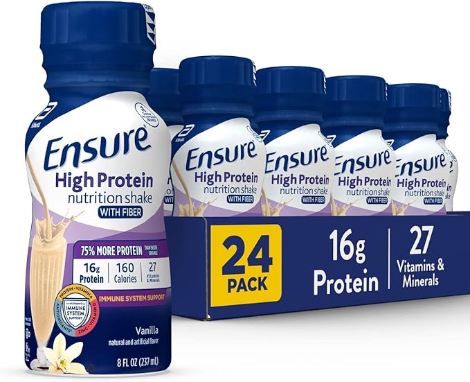 Ensure High Protein Nutritional Shake With Fiber 16g Protein Meal Replacement Shakes &amp Max Protein Nutrition Shake with 30g of Protein 1g of Sugar High Protein Shake
