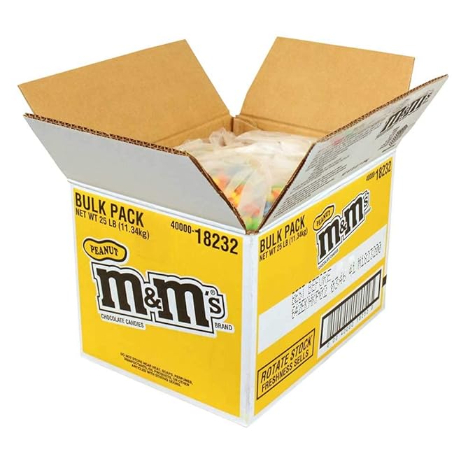 M and Ms Peanut Chocolate Candy 25 Pound -- 1 each.