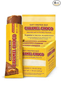 Barebels Soft Protein Bar Caramel Choco - 16g High Protein No Added Sugar Low Sugar Snack Bars Fluffy Chocolate Caramel Filling On-the-Go Breakfast &amp Post-Workout Treat (Pack of 4 Bars 55g Ea
