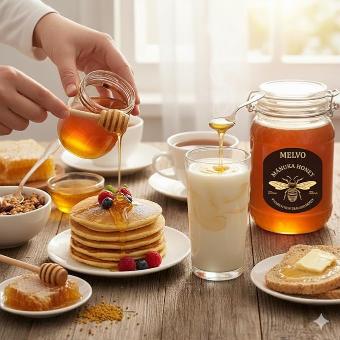 MELVO Manuka Honey MGO 263+ Manuka Honey (250g/8.8oz) Superfood Authentic Raw Honey from New Zealand