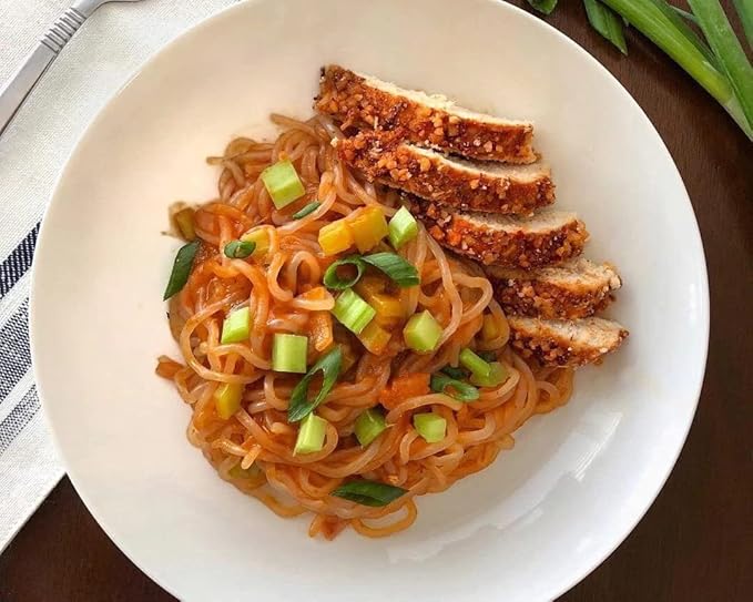 Miracle Noodle Organic Spaghetti Pasta 7 Oz (Pack of 6) Plant Based Shirataki Konjac Noodles 5 Calories 1g Net Carbs Per Serving Keto Gluten-Free