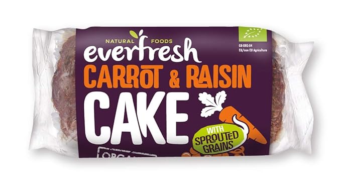 Everfresh Organic Sprouted Carrot &amp Raisin Cake 350 GR