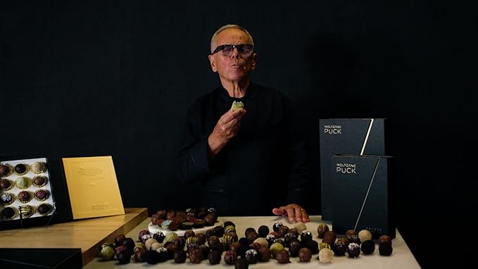 Truffles.com X Wolfgang Puck Limited-Edition Assorted Chocolate Truffles Premium 12-Piece Gift Box Gourmet Milk Chocolate Premium Truffles - Best Gift for Valentine’s and Special Occasions
