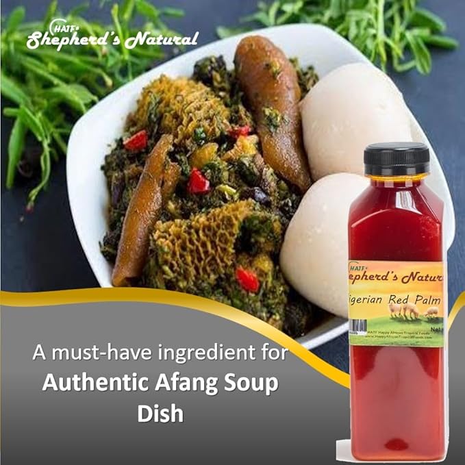 HATF's Shepherd's Natural Red Palm Oil 2 Liters / 67.628 fl. oz (4 bottles x 500 ml) - All natural (nothing added) Virgin and Nutrient-Dense for Healthy Cooking Skincare &amp Hair Care Routines.