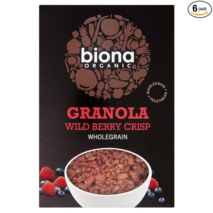 Biona Organic Wild Berry Crispy Granola (375g) - Pack of 6