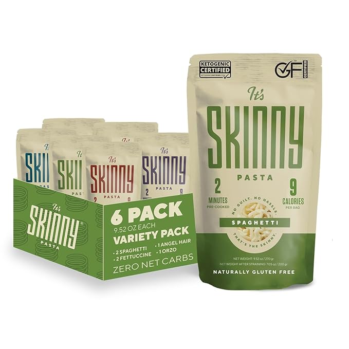 It’s Skinny Pasta Variety Pack and Pearl Couscous– Pre-Cooked Low Carb Konjac Shirataki Noodles &amp Pearl Couscous Gluten-Free Vegan Keto-Friendly (12-Pack)