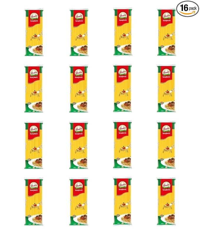 Spaghetti Pasta ByBesler 70% Durum Wheat Semolina 16 Oz Pack of 16