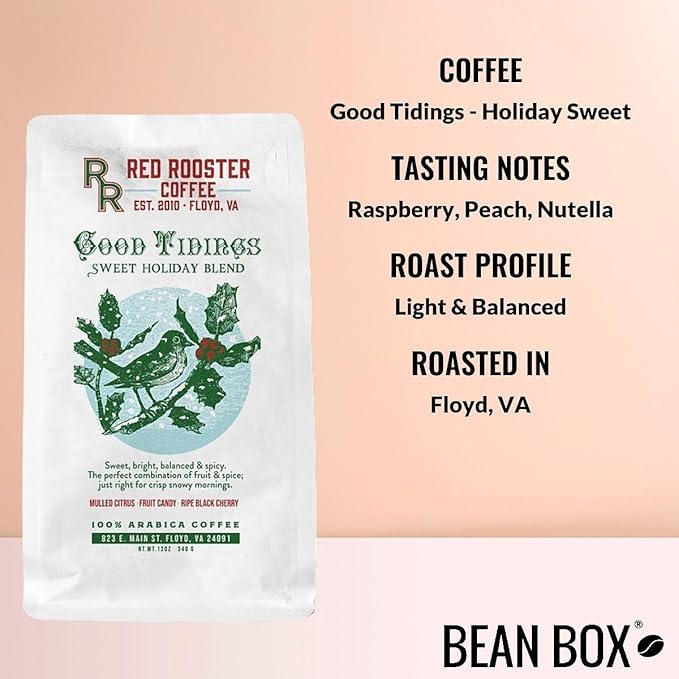 Bean Box Holiday Coffee Sampler - Good Tidings - Holiday Sweet 2-Pack Freshly Ground Coffee Gourmet Coffee
