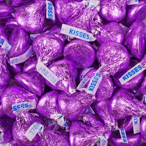 400ct Personalized Candy Promotional Items Light Purple Kisses with DIY Photo or Logo Stickers Chocolate Party Favors for Birthday Wedding