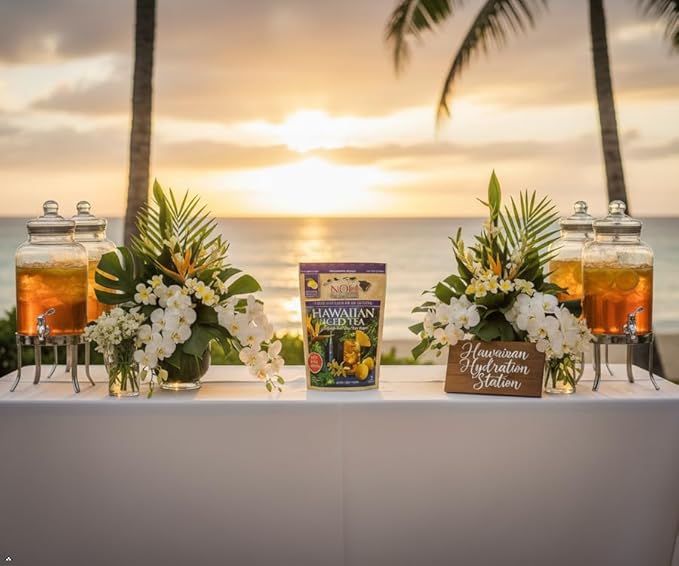 NOH Foods of Hawaii Sweet Tea Mix - 48oz (3lb) Zipper Bag | Just Add Water for Hawaii's Favorite Refreshment | Classic Luau Beverage Blend - Paradise in a Glass