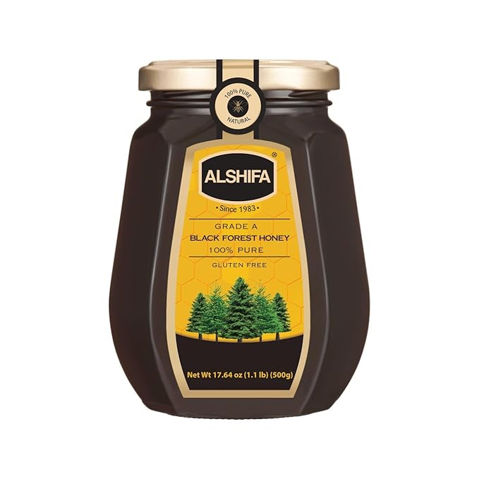 ALSHIFA Black Forest Honey 17.63oz (500g) | Pack of 1 | Mono-floral Honey | Healthy &amp Rich in Nutrients | No Added Sugar | Glass Bottle