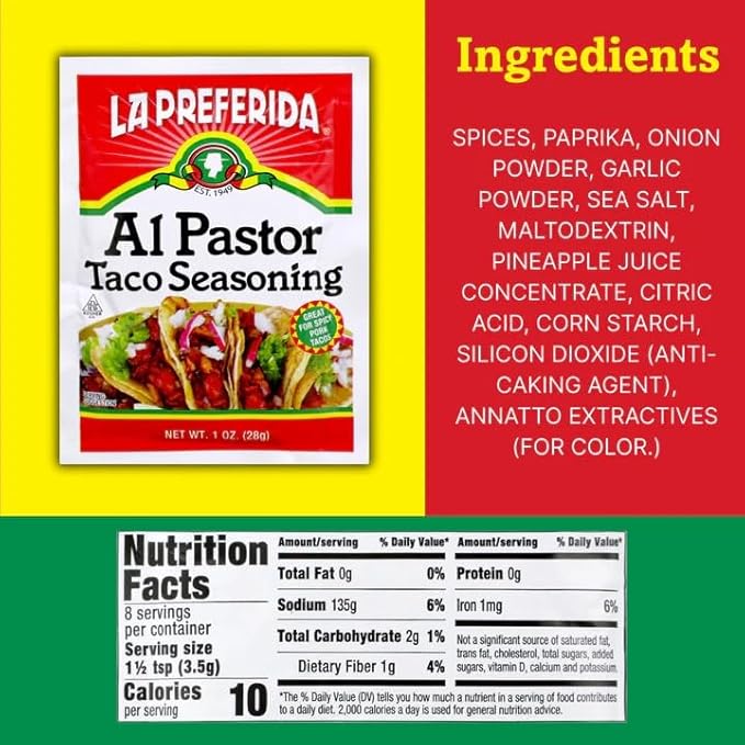 La Preferida Al Pastor Seasoning 1 Oz (Pack of 6)