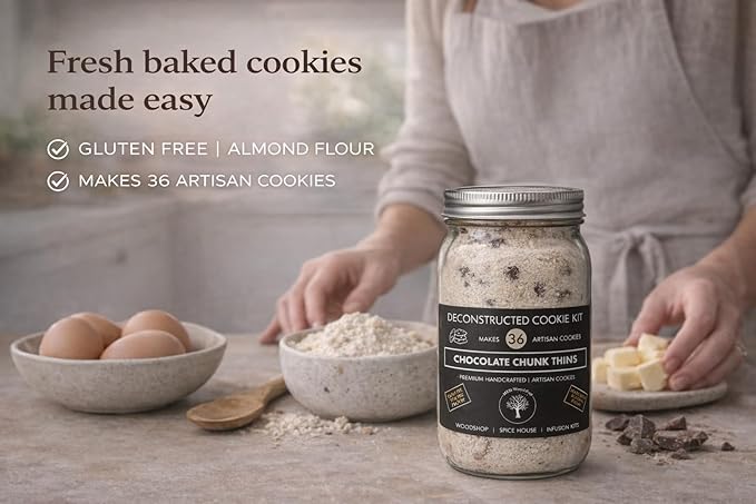 Chocolate Chunk Overload | Gluten Free Cookies| Chocolate Chip Cookie Mix | Cookie Dough Mix Makes 36 Almond Flour Cookies| A Sweet Healthy Desert Made With Almond Flour