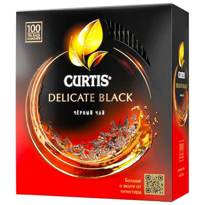 CURTIS DELICATE BLACK TEA - Gourmet Tea Bags - A Naturally Smooth &amp Rich Tasting Black Tea - Small Leaf Black Tea - 100 Count Tea Infuser Bags - 1.7g x 100 Count