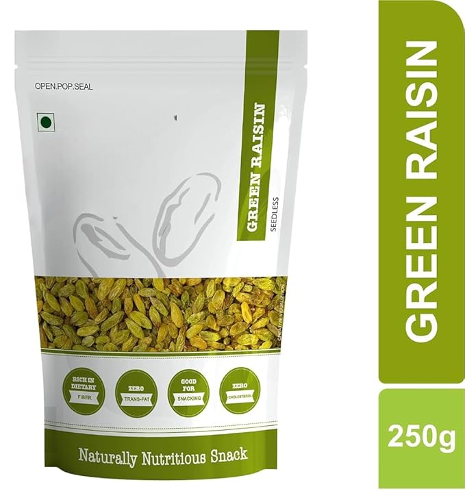 Golden Raisin 100% Pure Natural Dry Fruits|Kishmish/Kismis| Dry fruits|Healthy Snacks Chemical Free No Preservatives - 250 gm