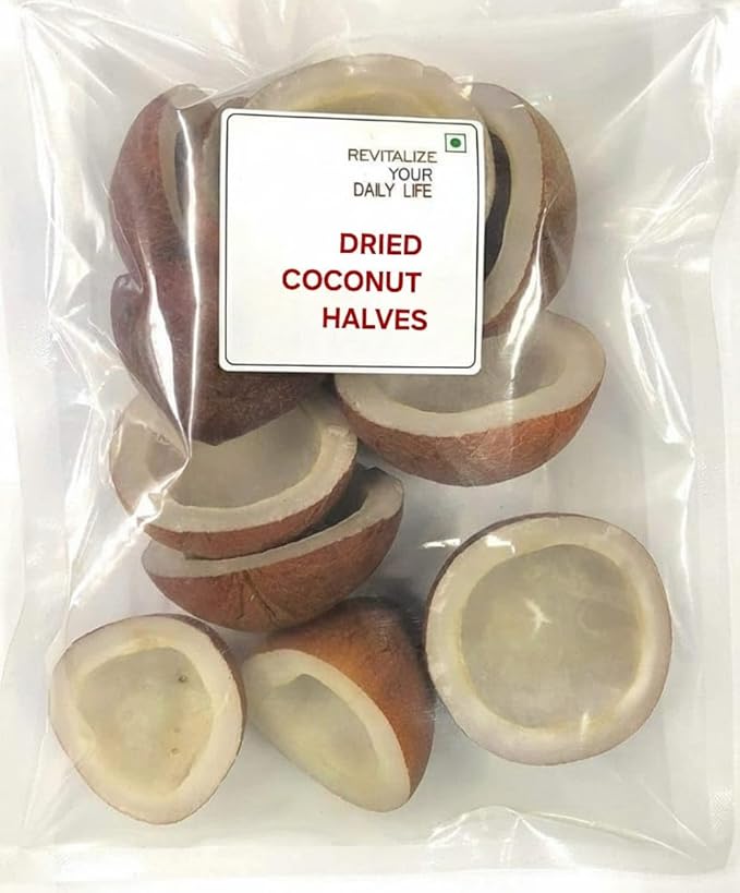 Copra Dry Coconut Dry Copra Sun Dried Support weight management Suitable for vegetarians - 500 gm