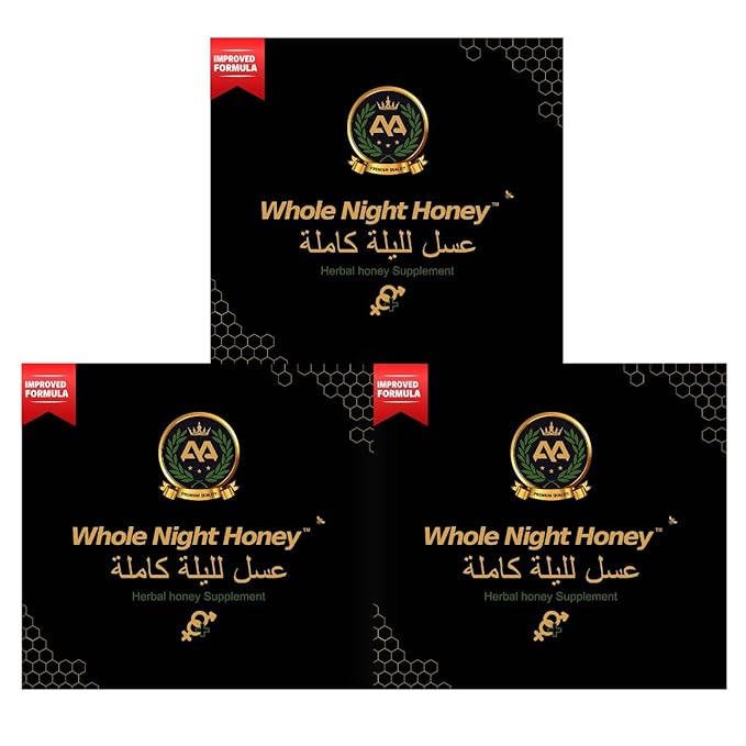 Royal honey for men | Whole Night Honey – 12 Premium Sachets (15g Each) | Natural Vitality Energy &amp Stamina Support for Men | On-the-Go Wellness Pack | Travel Friendly Energy Booster (Pack of 3)