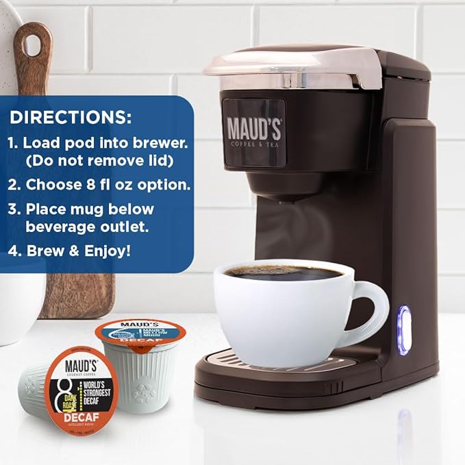 Maud's Decaf Coffee Pods Variety Pack 54 ct 6 Assorted Roasts &amp Flavors Decaf Dark &amp Medium Roast Coffee in Single Serve Pods - 100% Arabica Coffee Compatible with Keurig K Cups Maker