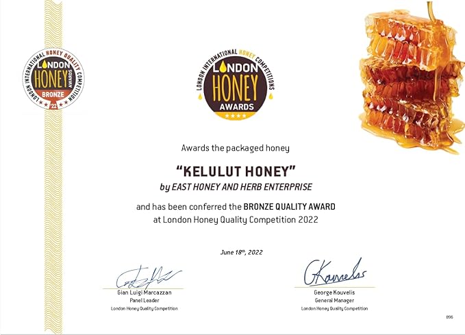 Bright Tang by Nirwana – Pure Wild Stingless Bee (Kelulut) Honey Malaysian Rainforest Honey 325 g Glass Jar