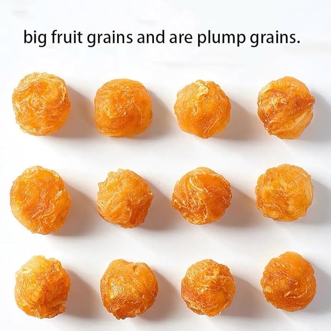 Natural Dried Longan Fruit No Sugar Added 17.64 Oz Premium Selected