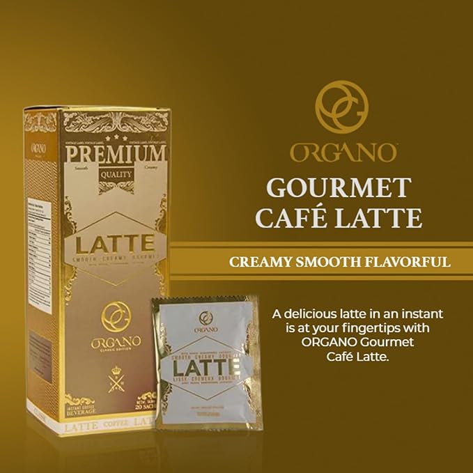 2 boxes ORGANO Gourmet Cafe Latte 100% Certified Ganoderma Lucidum (40 Sachets)