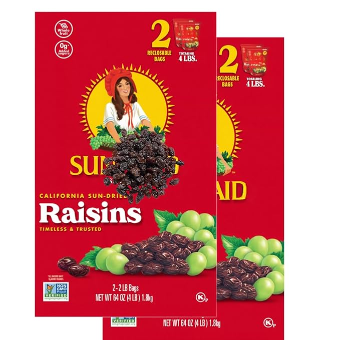 Sun-Dried Raisins 2 bags/2 LBS (2 Pack)