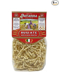 Partanna Busiate Sicilian Artisanal Pasta Classic Cut -Bronze Cut - Durum Wheat Semolina- NON-GMO-Slow Dried - Made in Italy- 16 oz (Pack of 6)