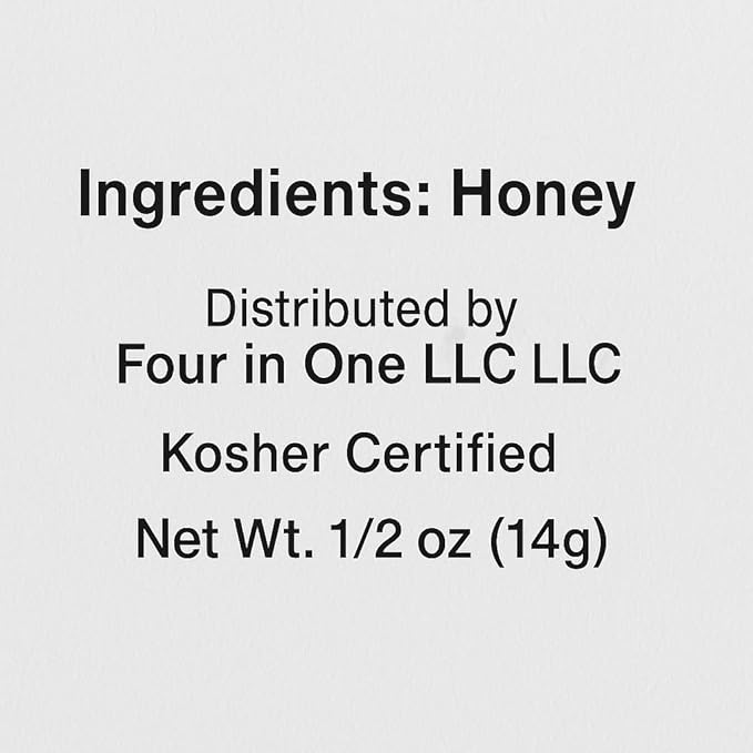 Pure Honey Packets – 50 Count 0.5 oz Each Single Serve Kosher Bulk Travel-Size Honey for Tea Coffee Snacks &amp Food Service