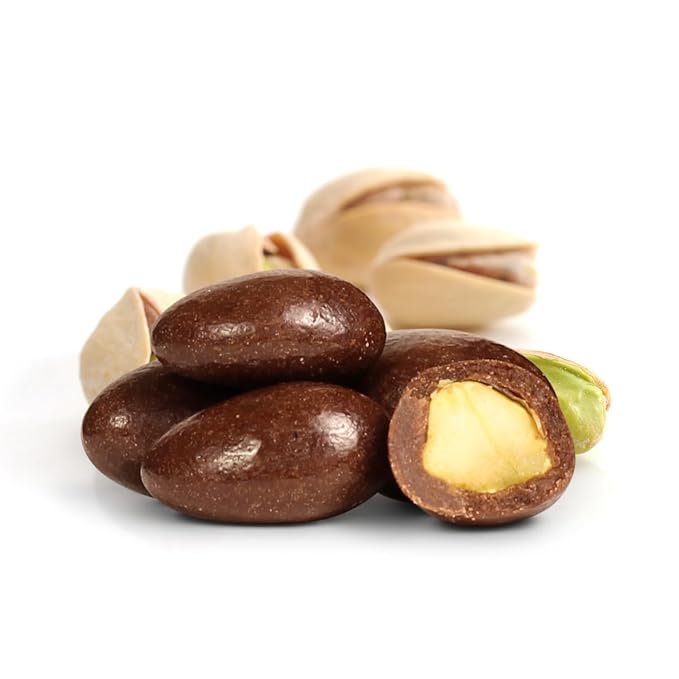 Milk Chocolate Covered Pistachios by It's Delish 48 OZ Jumbo Container | Milk Chocolate Coated Dipped Candy Nuts Bulk Pistachio Chocolates Sweet &amp Crunchy Nut Snack | Kosher Dairy