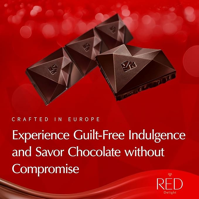 RED Delight®™ Orange and Almond Dark Chocolate 12 Count Box of Grab N Go Travel Size Bars (0.92 Ounces Each) (3 Boxes - Total of 36 Bars)