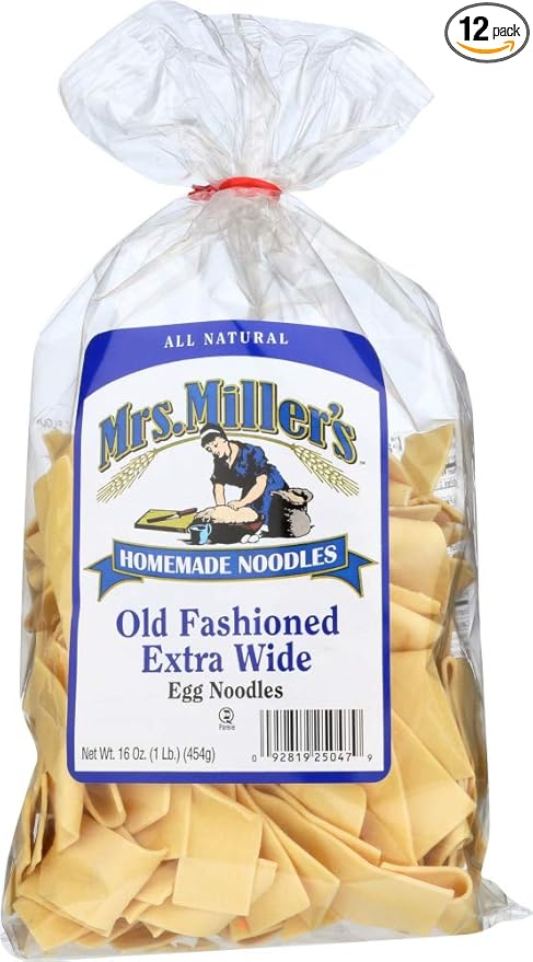 AmishTastes Mrs. Miller's Old-Fashioned Extra Wide Noodles 16 Oz. (Case of 12)