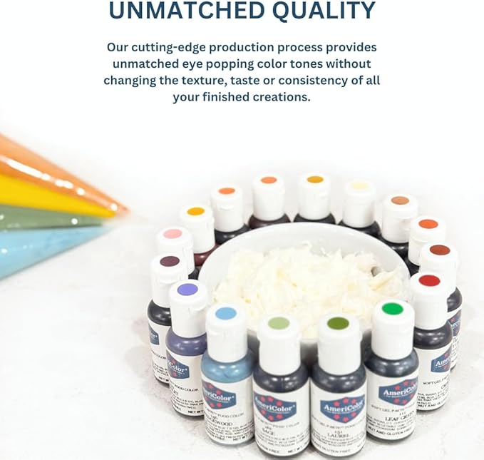 Food Coloring AmeriColor Student - Kit 2 12 .75 Ounce Bottles Soft Gel Paste Colors