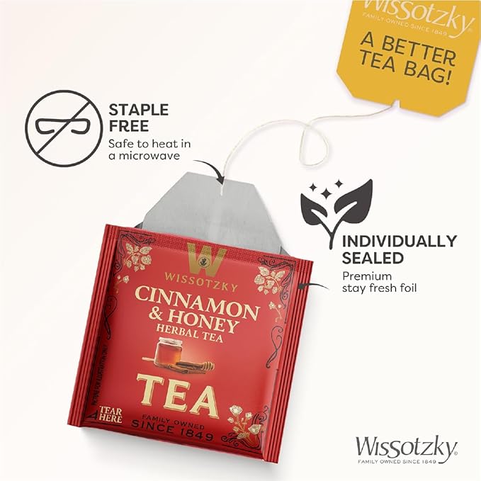 Wissotzky Artisanal Tea Chest Box Assorted Flavors of Black &amp Herbal Tea Bags (42 Tea Bags) 6 Flavors | Tea Sampler Variety Pack | Tea Gift Set | Individually Wrapped | Corporate &amp Holiday Gi