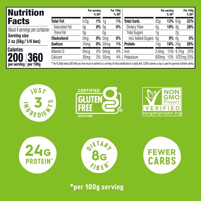 Veggiecraft Farms Spaghetti Pasta - Gluten Free Thin Pasta Noodles Made with Cauliflower Lentil &amp Peas Low Carb High Protein Vegan Healthy Pasta Plant Based High Fiber - 8 Oz (Pack of 12)