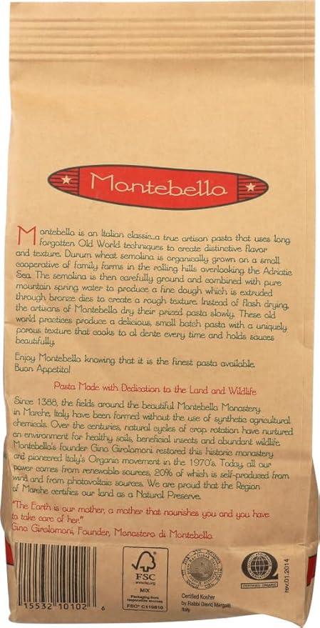 Montebello Organic Penne Rigate Pasta -- 1 lb - 2 pc