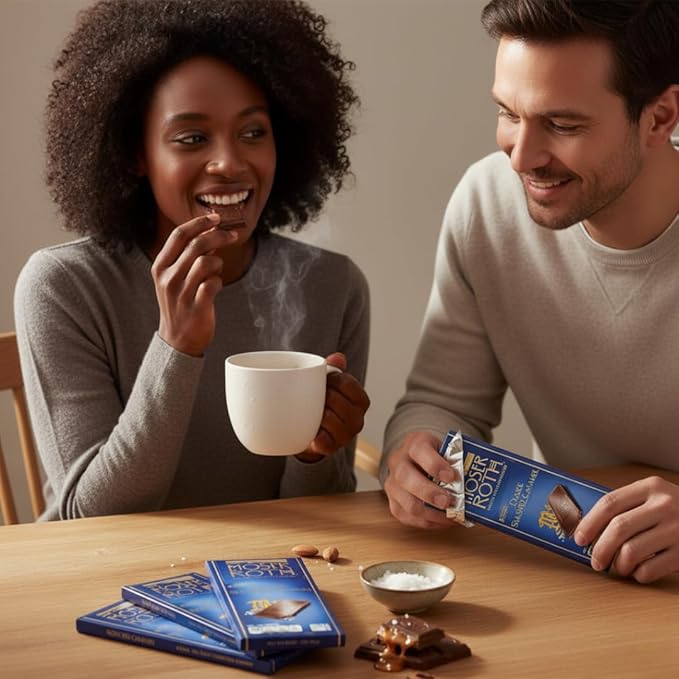 3 Pack – Dark Sea Salt Caramel Chocolate Bars 5 Individually Wrapped Mini Bars Each – Rich Dark Chocolate with Caramel and Sea Salt