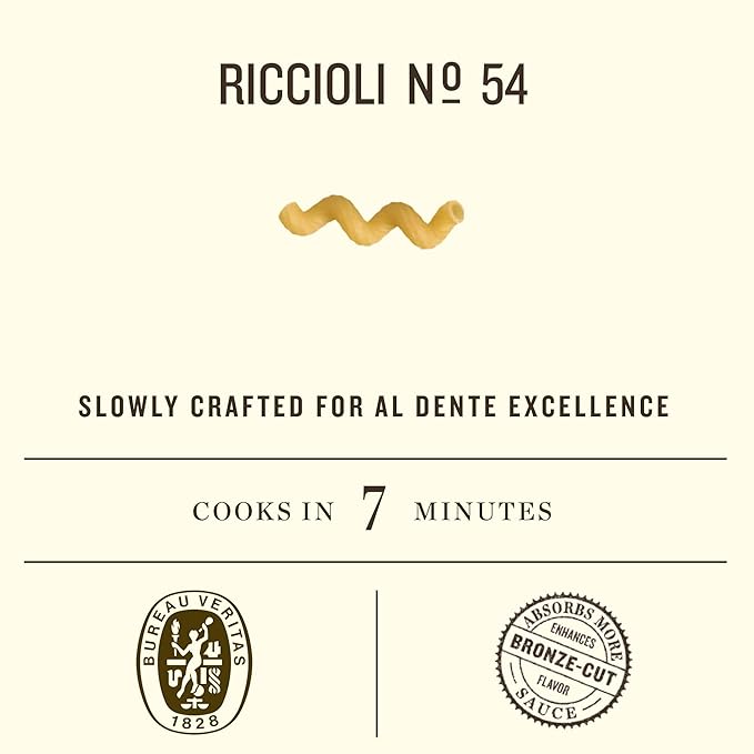 Rummo Pasta N.54 - Corkscrew Noodles Durum Wheat Spiral Pasta Imported from Italy - 16 Ounce (Pack of 3)
