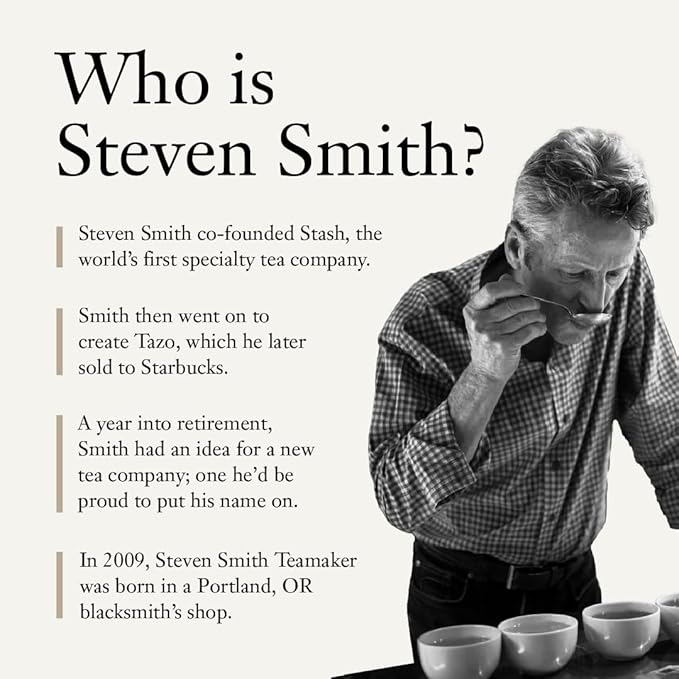 Steven Smith Teamaker Amazon Exclusive Variety Pack Sampler 10 Flavors of Black Green Herbal Tea Sugar-Free Sustainably Grown Full Leaf Plant Based Tea Bags 30 Sachets 0.78oz each
