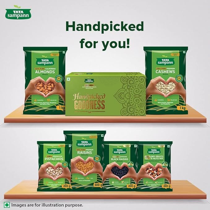 Tata Sampann Pure Seedless Raisins/Kishmish – Premium Dry Fruit Source of Potassium – 17.6 oz (500 g)