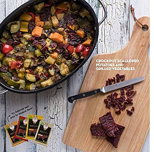 Aufschnitt Beef Jerky - Barbecue - 12 pack (2 oz each) - Kosher Glatt Star-K Certification Gluten Free All Natural No Nitrites Grass Fed Beef